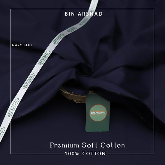 Premium-Men's Cotton - Navy Blue