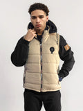 Nke Slogan Quilted Detachable Hood Imported Men's Gilet